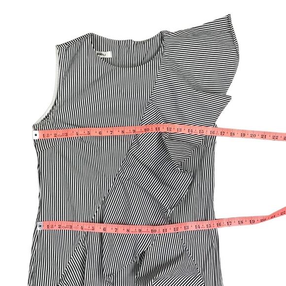 GOEN.J Ruffle Stripe Dress Sz 4 Black/White Versatile Office Business Resort Y2K - Picture 8 of 12